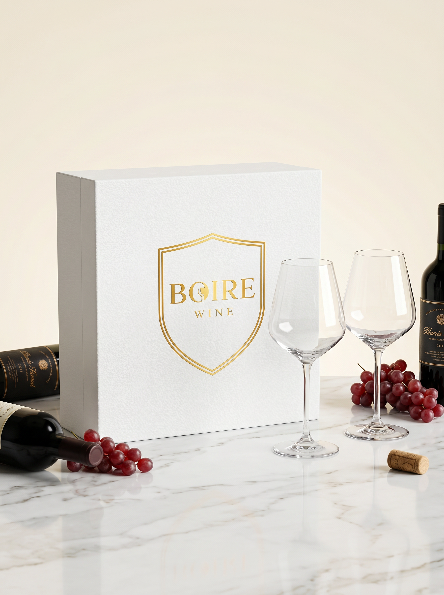 2 Crystal Wine Glass